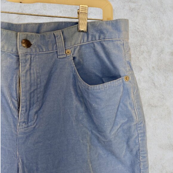 VINTAGE RALPH LAUREN -- Corduroy Jeans, Lt Blue, Classic Straight Leg, Pockets - Picture 5 of 9